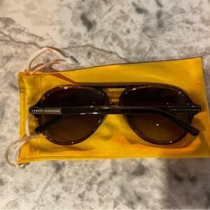 Armani Exchange Tortoise Aviator Sunglasses